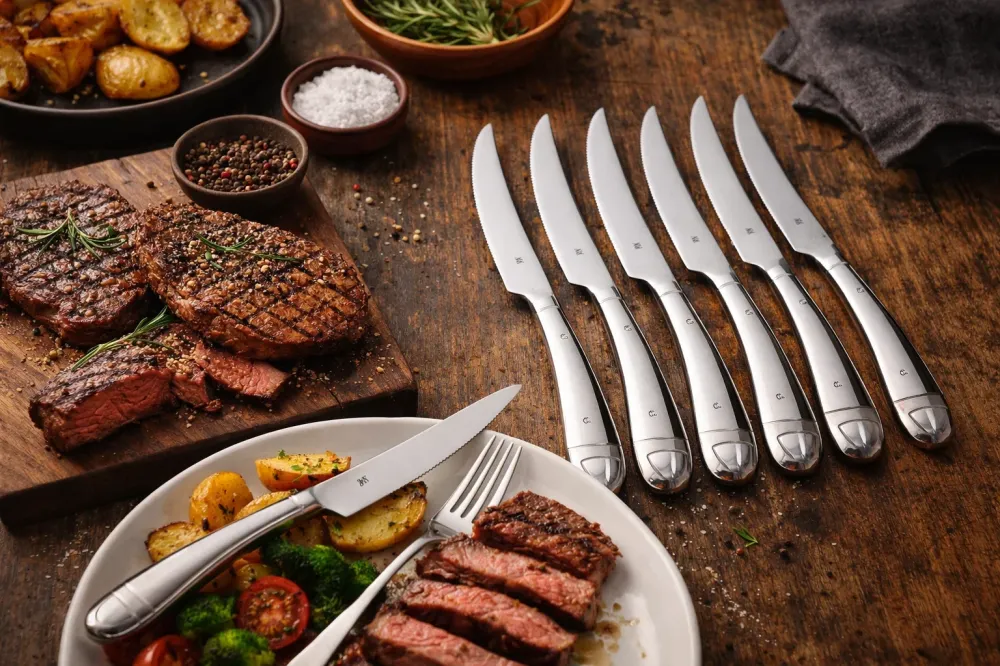 WMF Steakmesser 6-teilig - Inklusive GRATIS Cookinglife Pfeffer- und Salzmahlerset
