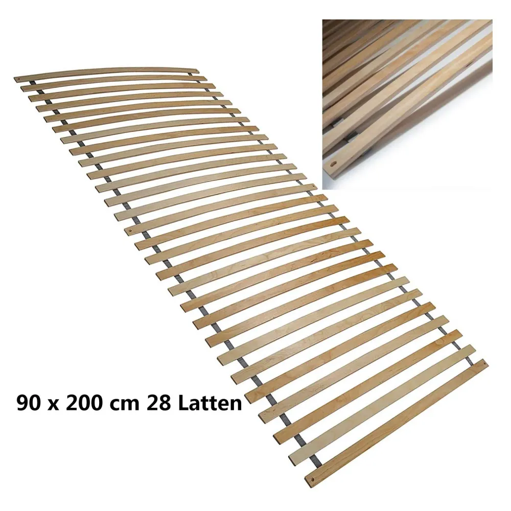 Wolketon Lattenrost, Rollrost Rahmenlos 90x200cm, mit 28 Latten, Holzlatten Birke