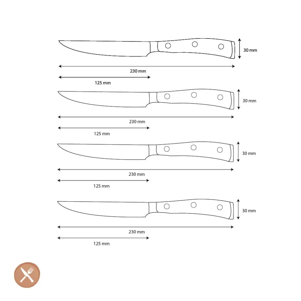 Wüsthof - Classic Steakmesser-Set 4-teilig Purple Yam