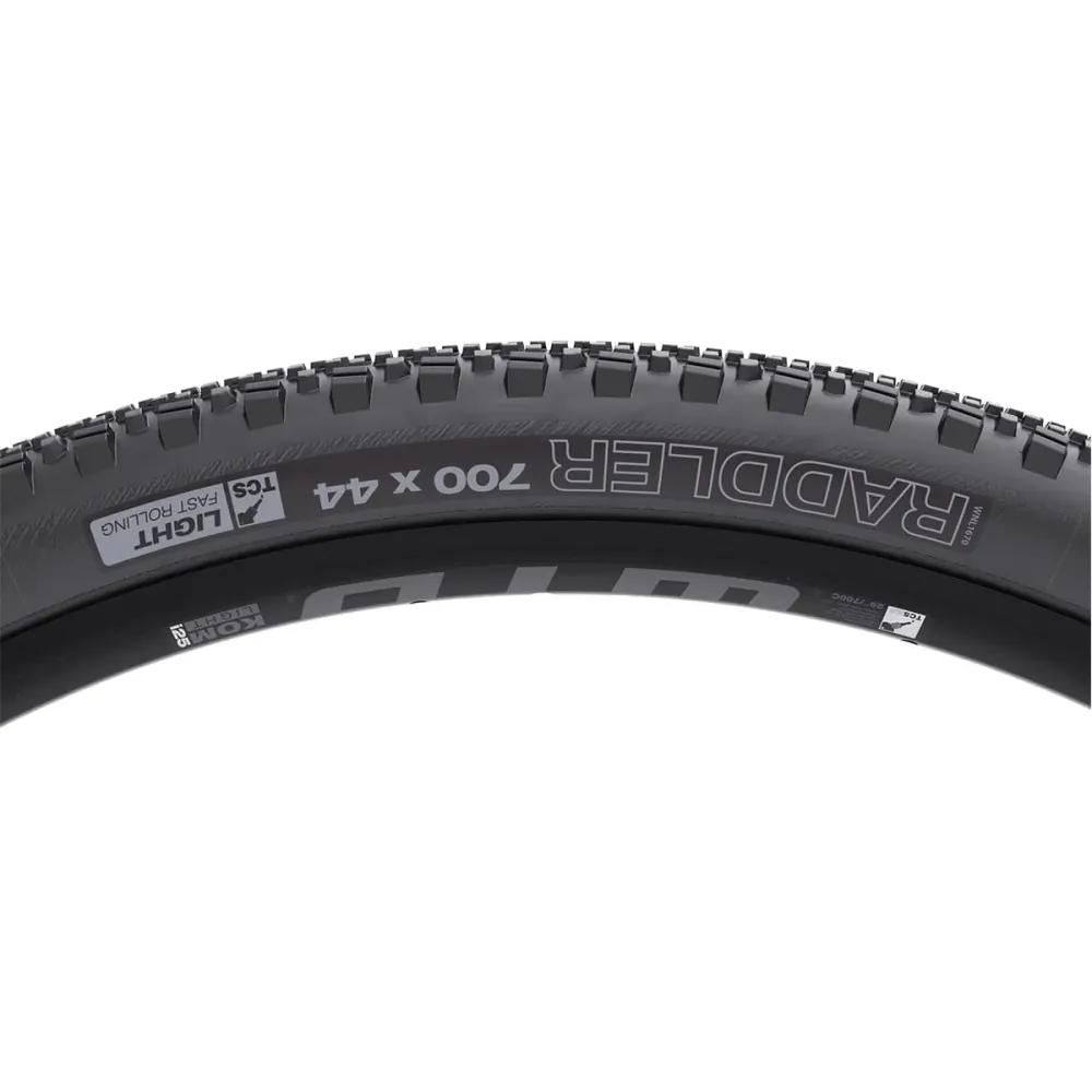 WTB-Reifen RADDLER TCS LIGHT FAST ROLLING DUAL DNA SG2 700x44c Tubeless Ready Verstärkt Schwarz