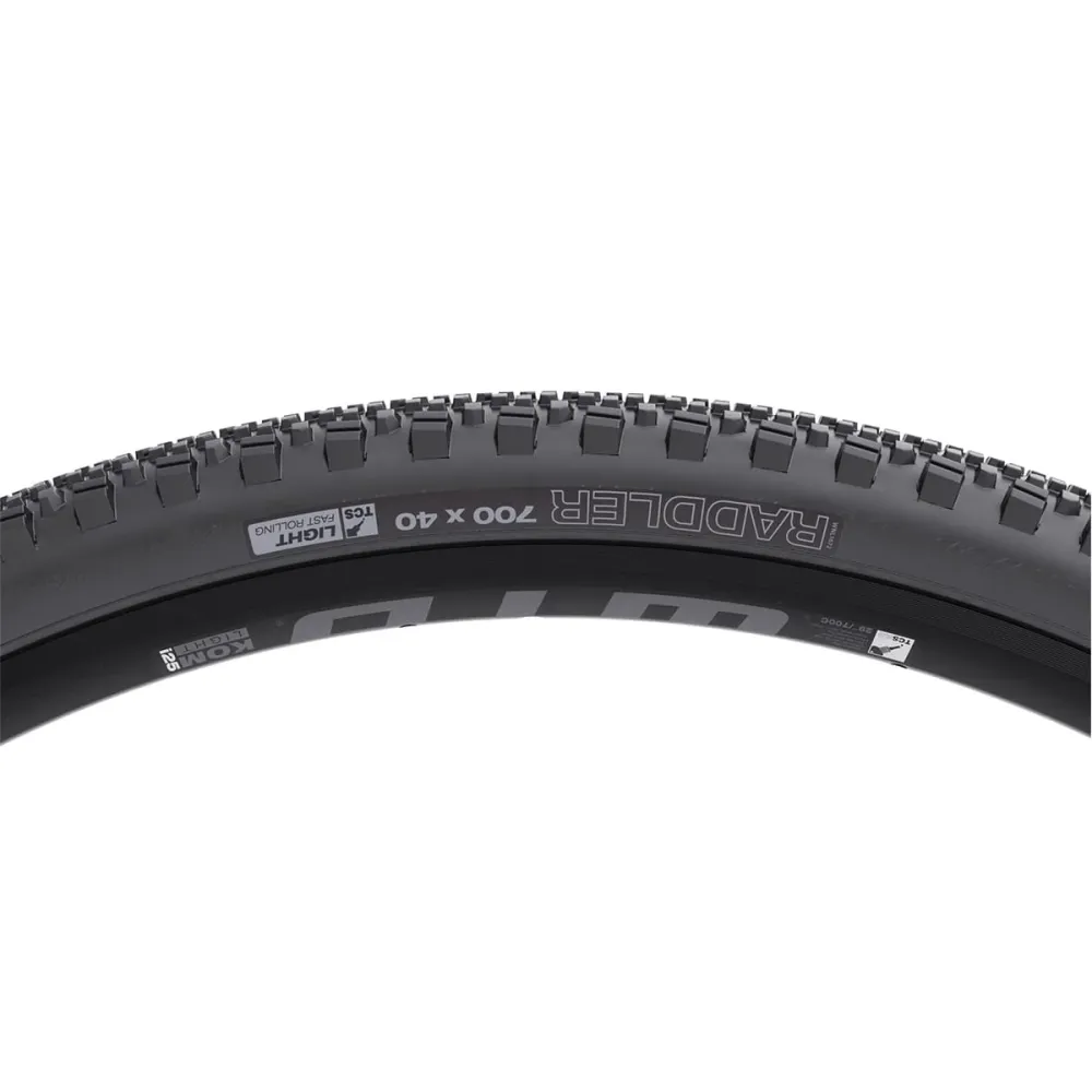 WTB-Reifen RADDLER TCS LIGHT FAST ROLLING DUAL DNA SG2 700x40c Tubeless Ready Verstärkt Schwarz