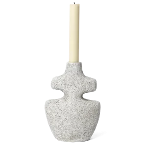 Yara Candle Holder - Medium - Grey Pumice
