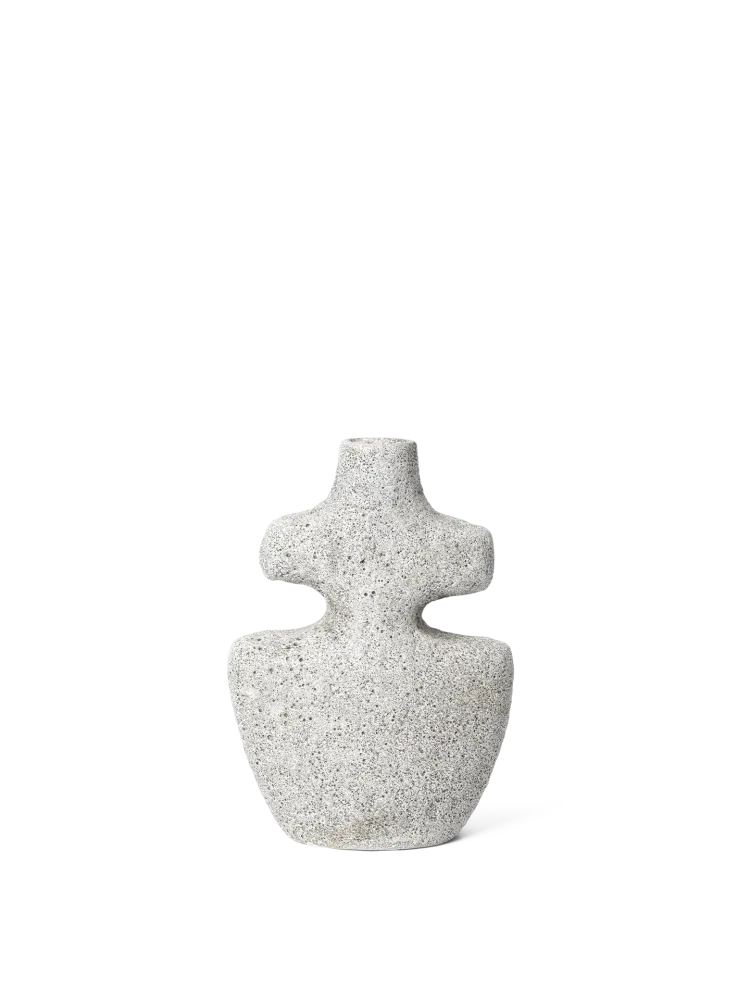 Yara Candle Holder - Medium - Grey Pumice
