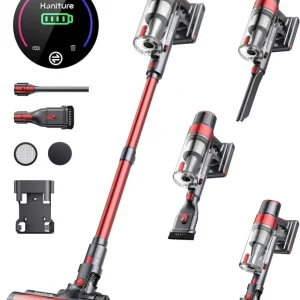 HONITURE Akku-Staubsauger S13 Pro 38000Pa/450W, kabelloser Staubsauger, 55 Min.