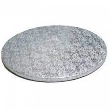 Cake Board PIATTO TONDO DM.25 GRIGIO PERLATO DECORATO AMBRAS