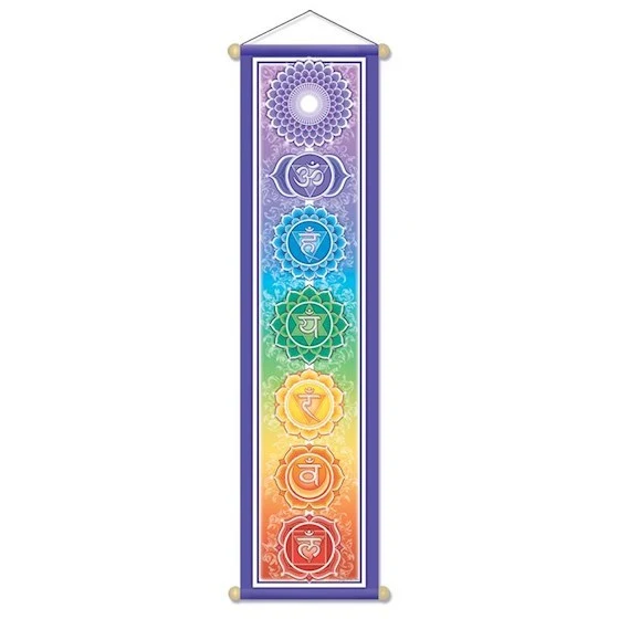 Chakra Wandschmuck groß 30x120 cm