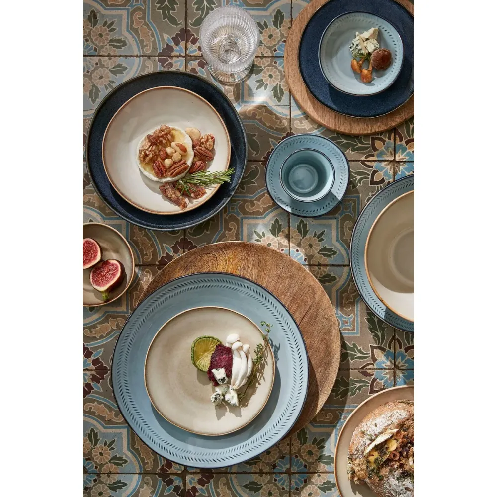 Glimmerdekorationen – Duko-Teller – Ø30 cm – 100 % FSC-Mangoholz – Braun