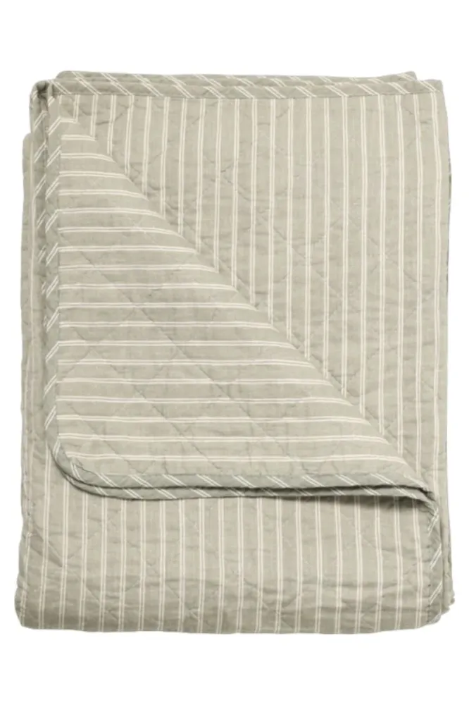 Quilt Ethnic | doppelt gestreift schwarz | Decke von Au Maison