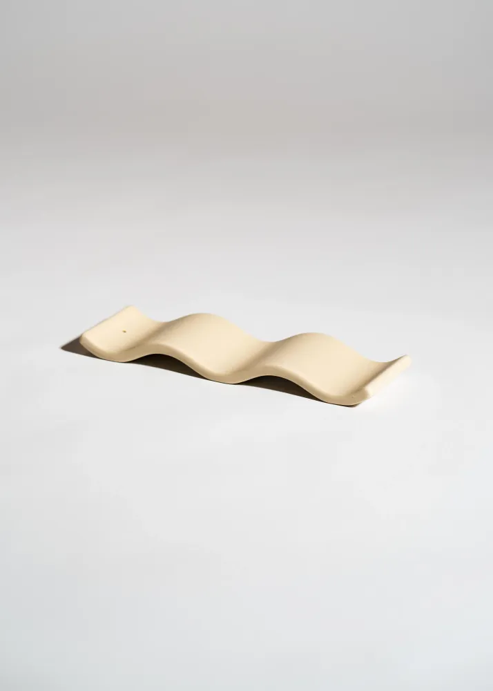 CERAMIC INCENSE HOLDER | BEIGE