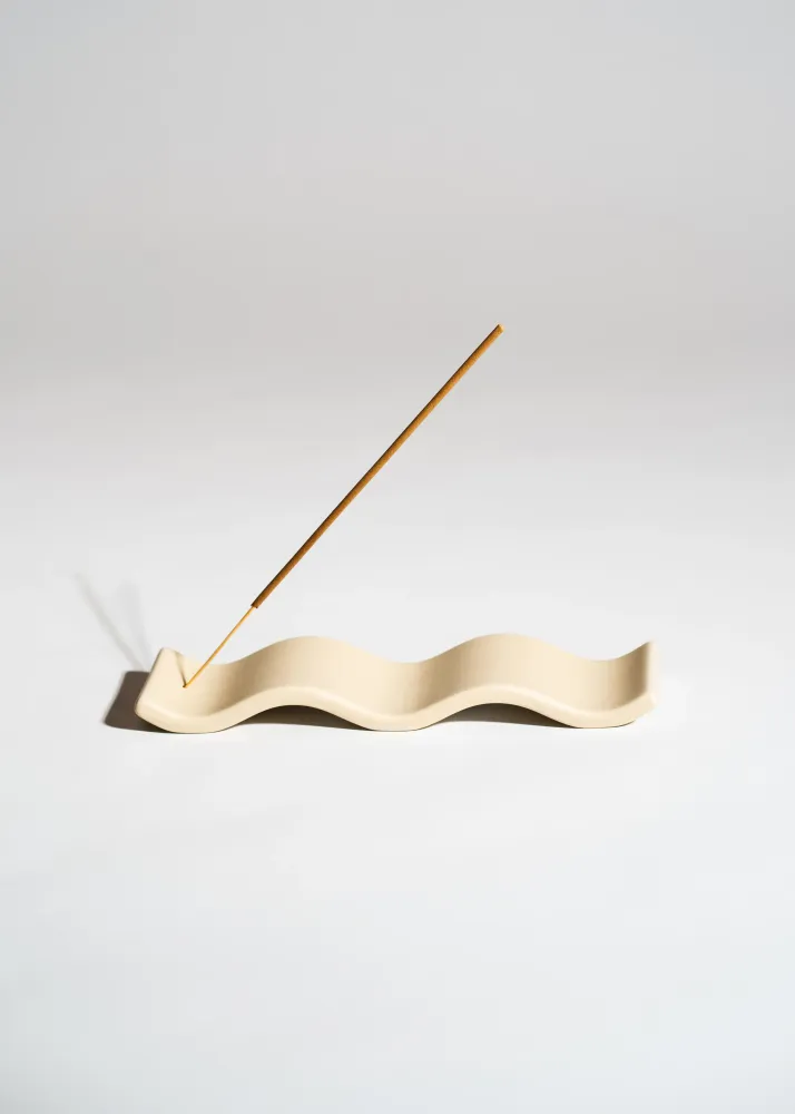 CERAMIC INCENSE HOLDER | BEIGE