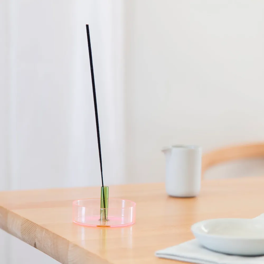 Incense Holder “Duo Tone” Pink/Grün | Farbiger Designhalter | Block Design