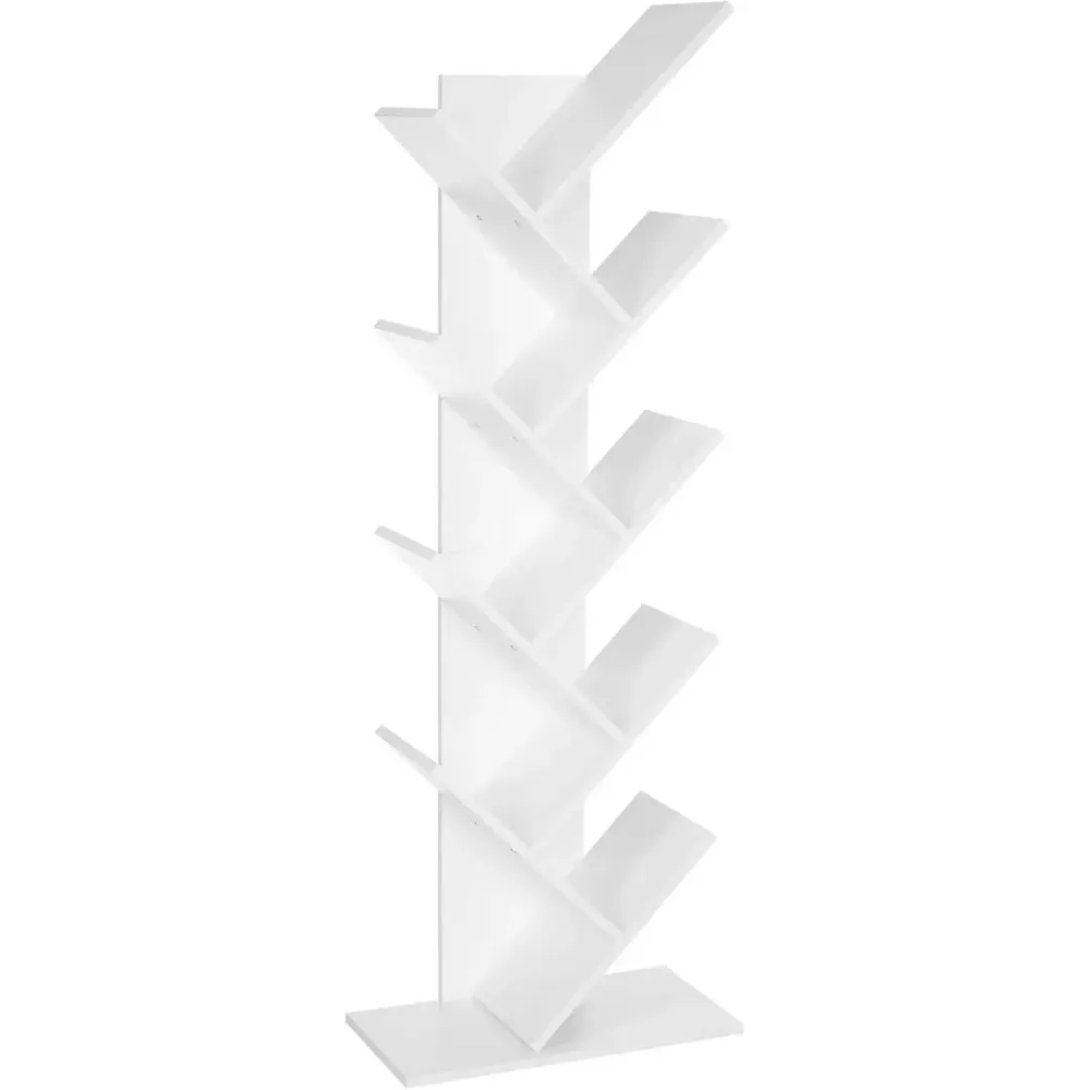 Bücherregal Baumform 9 Ebenen Wolkenweiss