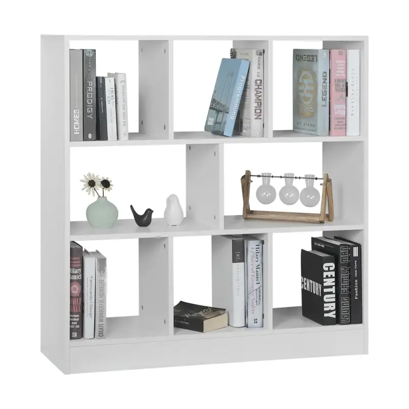 BukkitBow – Geräumiges offenes Bücherregal – 8 Fächer – Sicheres Design – Vielseitig einsetzbar – 97,5 x 30 x 100 cm