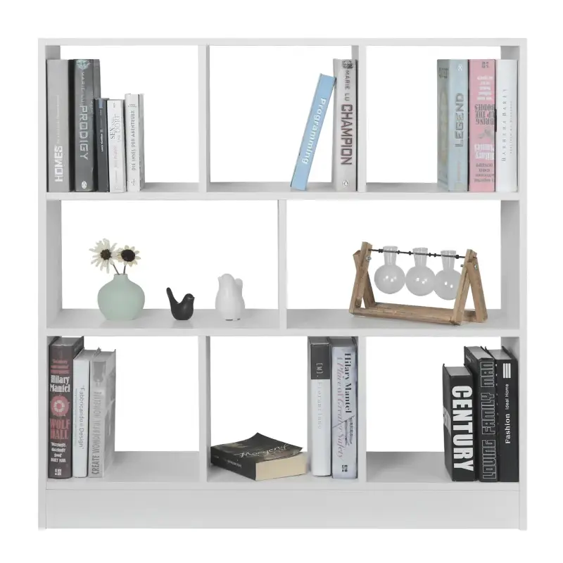 BukkitBow – Geräumiges offenes Bücherregal – 8 Fächer – Sicheres Design – Vielseitig einsetzbar – 97,5 x 30 x 100 cm