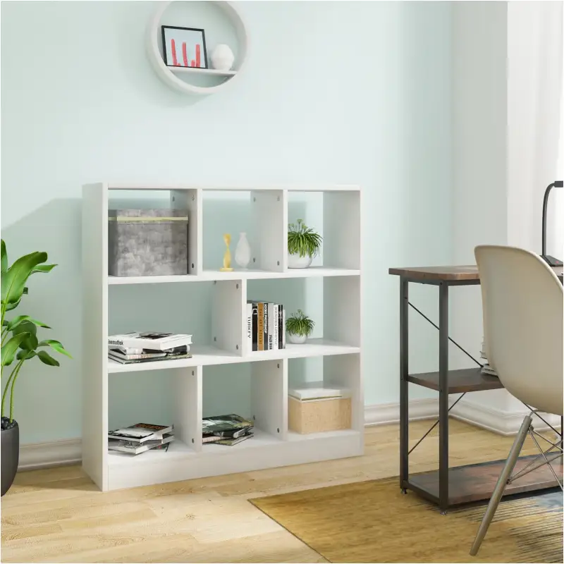 BukkitBow – Geräumiges offenes Bücherregal – 8 Fächer – Sicheres Design – Vielseitig einsetzbar – 97,5 x 30 x 100 cm