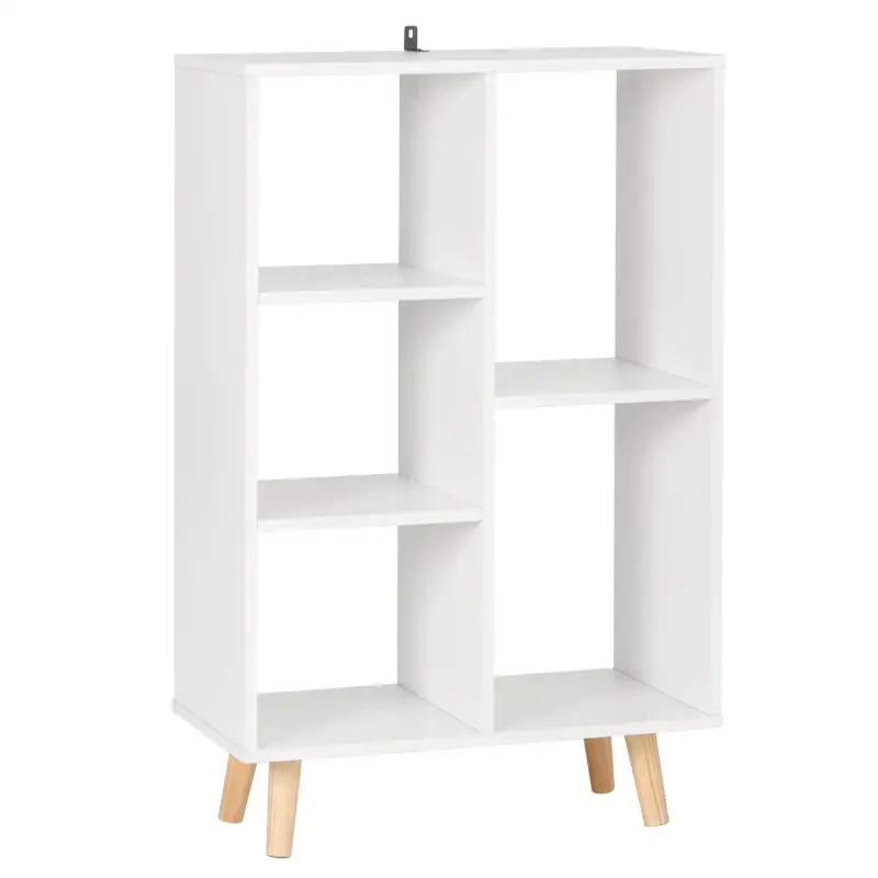 BukkitBow – Kompaktes Bücherregal – 5 Fächer – Platzsparend – Stabile Regale – 30 x 60 x 95 cm