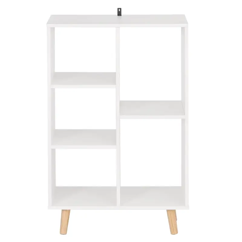 BukkitBow – Kompaktes Bücherregal – 5 Fächer – Platzsparend – Stabile Regale – 30 x 60 x 95 cm