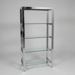 Orsenigo 3143/F.19 – Glas-/Bücherregal Nickel hochglänzend