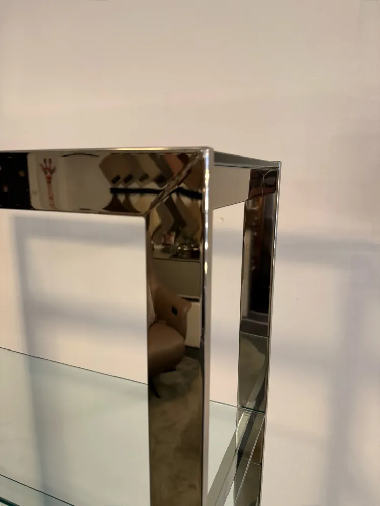 Orsenigo 3143/F.19 – Glas-/Bücherregal Nickel hochglänzend