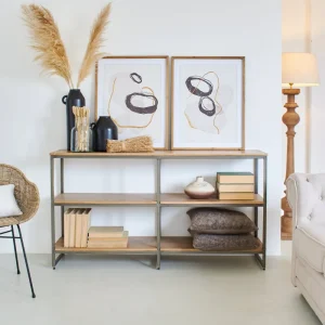 Skyline 150 cm Bücherregal aus Holz und Eisen