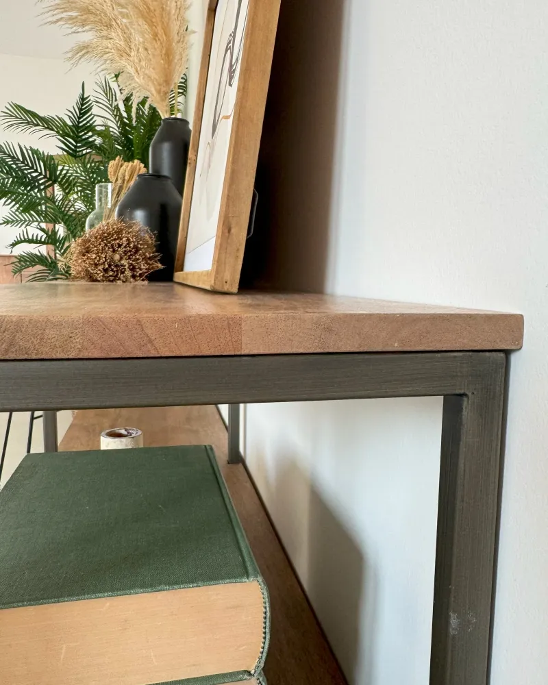 Skyline 150 cm Bücherregal aus Holz und Eisen