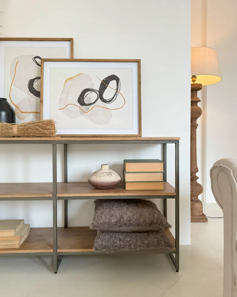 Skyline 150 cm Bücherregal aus Holz und Eisen