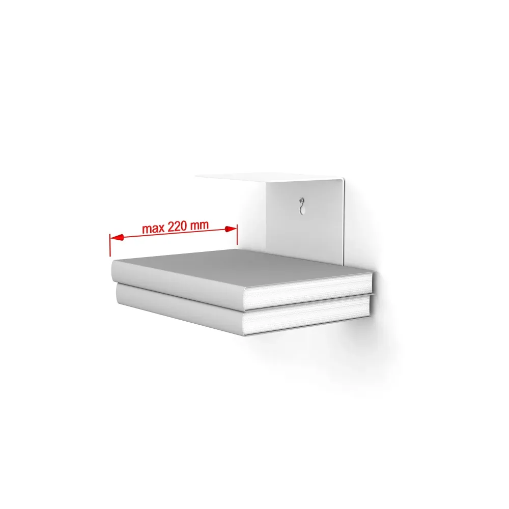 Unsichtbares Bücherregal 6er-Set klein weiss