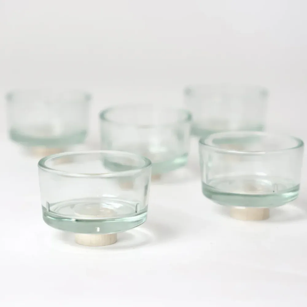 Grimms Teelichthalter aus Glas 5 Stück