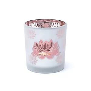 Lotus Teelichthalter – Frosted Metallic