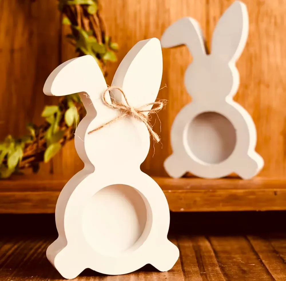 Silikonform: Teelichthalter "Hase mit Knickohr"