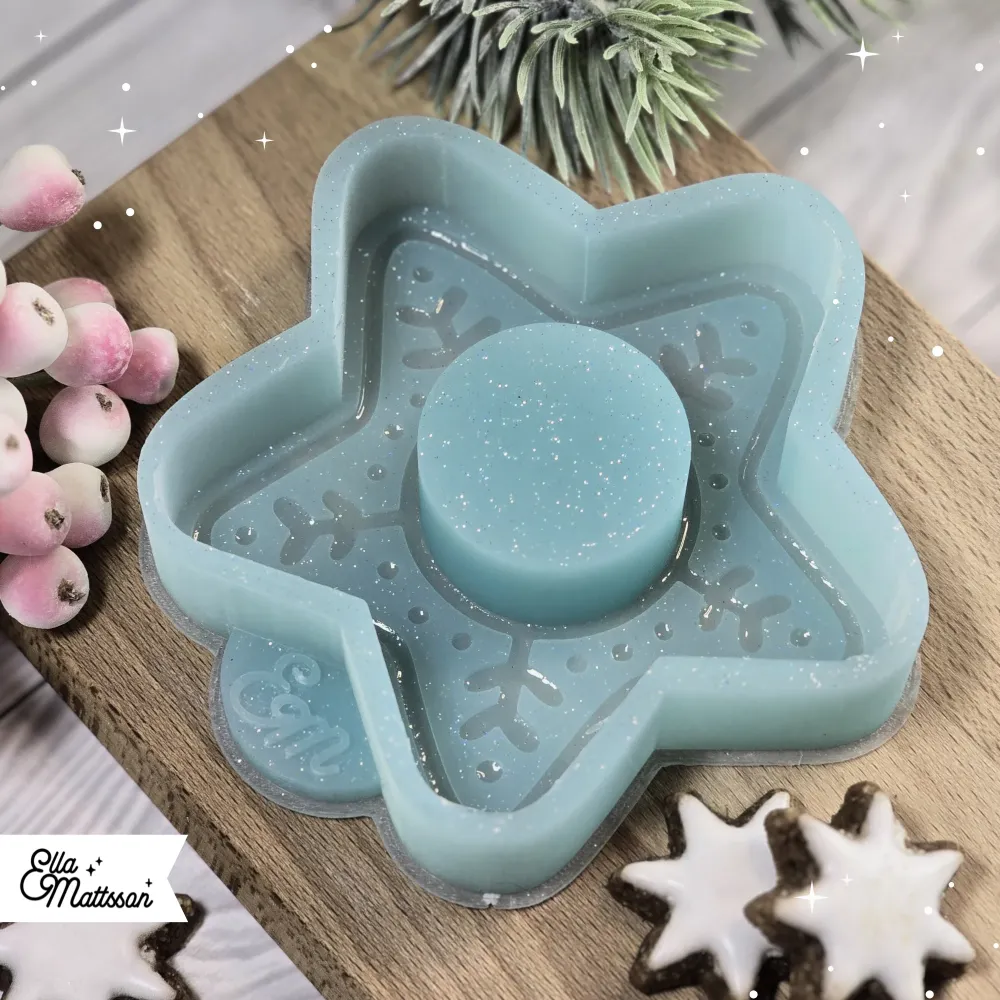 Silikonform - "Teelichthalter Lebkuchen Stern"