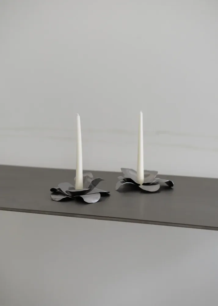 Stahl-Teelichthalter-Set PETALE