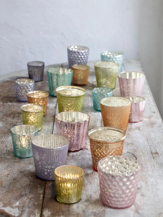 Teelichthalter 3er-Set, pastellrosa