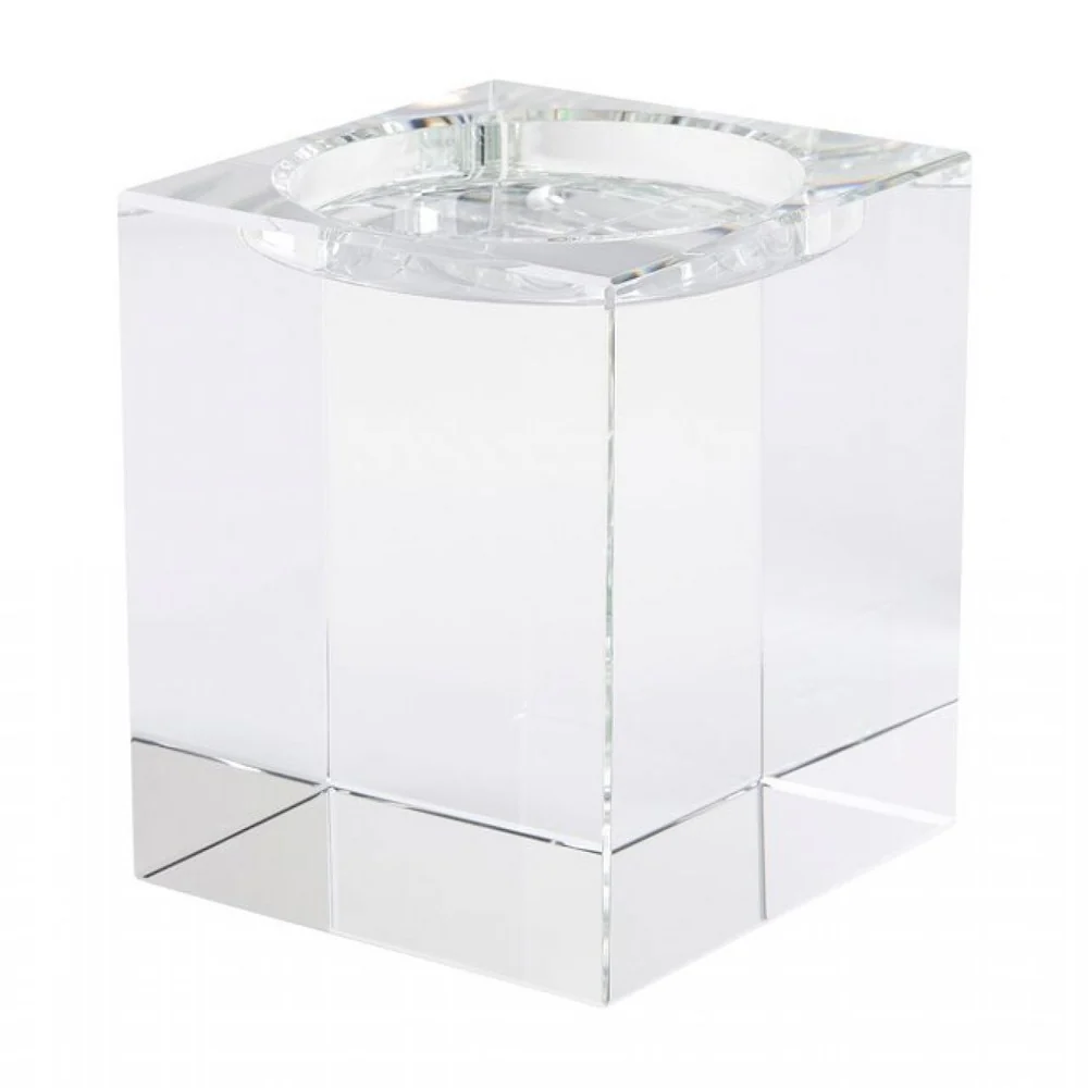 Teelichthalter DIOPTRICS Kristallglas transparent ø16,5cm