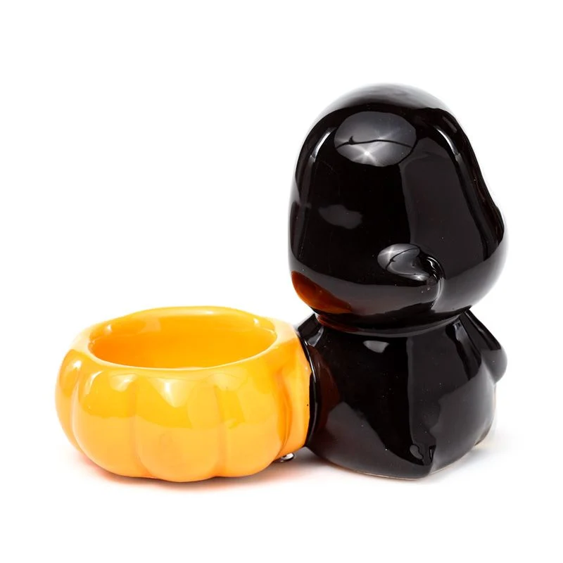 Teelichthalter Halloween Keramik Totenkopf Sensenmann
