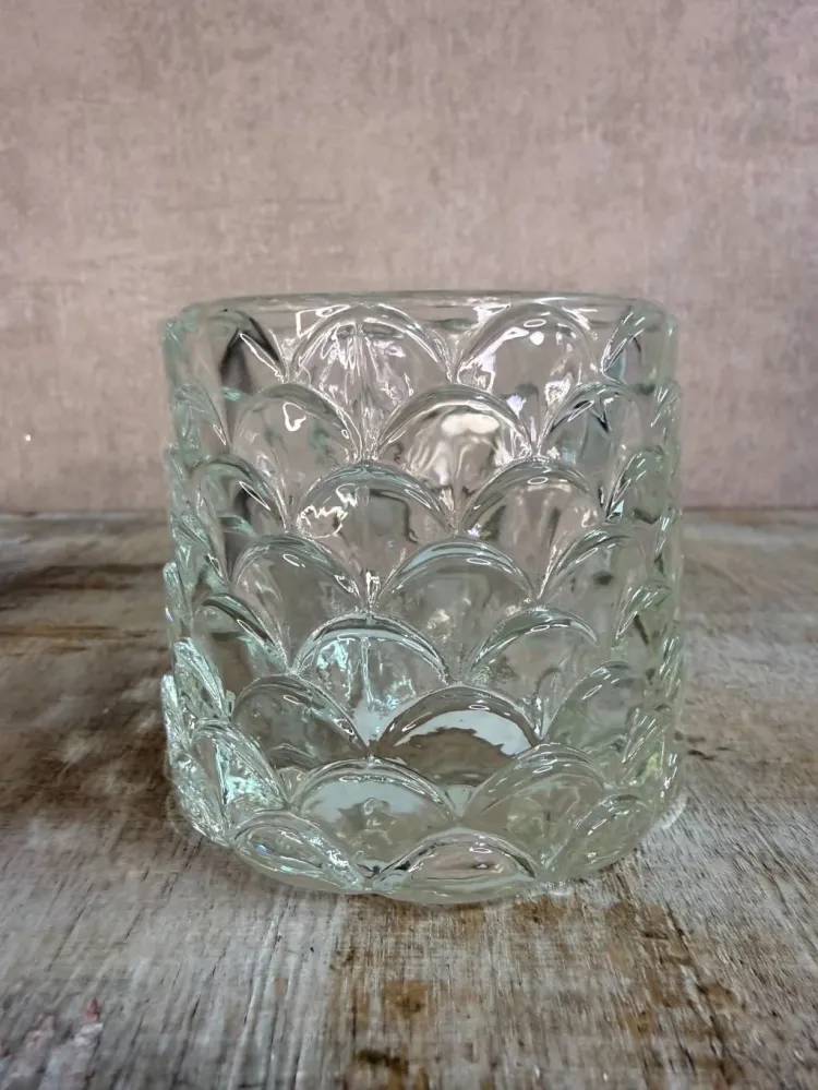 Teelichthalter Sculp | Transparent