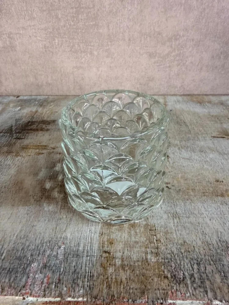 Teelichthalter Sculp | Transparent
