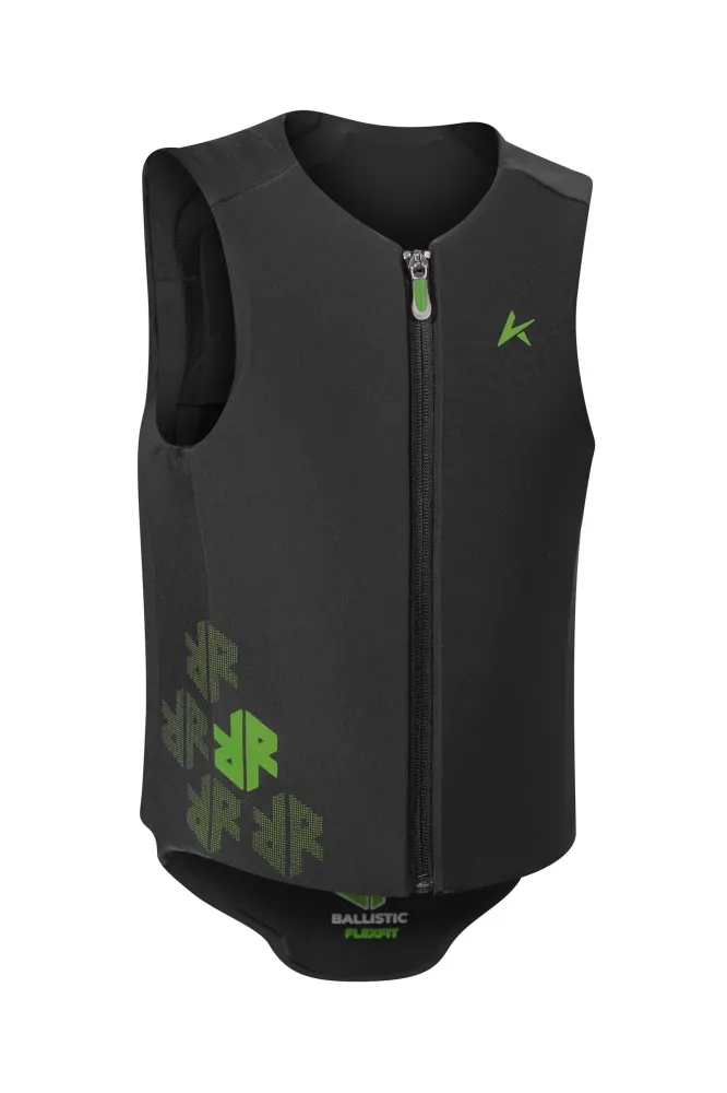 Ballistic Flex Fit Pro Junior Ballistic Weste mit Rückenprotektor Black/Green 140