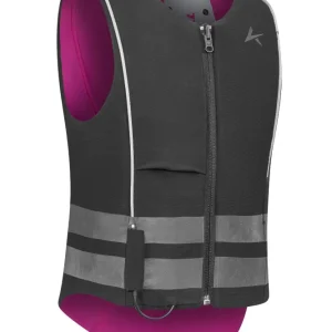 High Visibility Junior Ballistic Weste mit Rückenprotektor, wendbar Black/ Pink 140