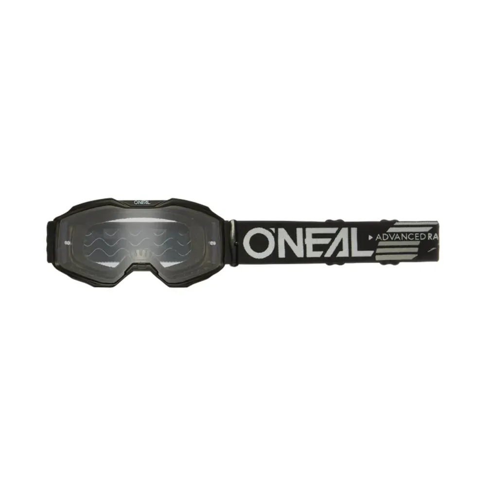 O'NEAL B-10 SOLID Junior Maske Schwarz Klares Visier