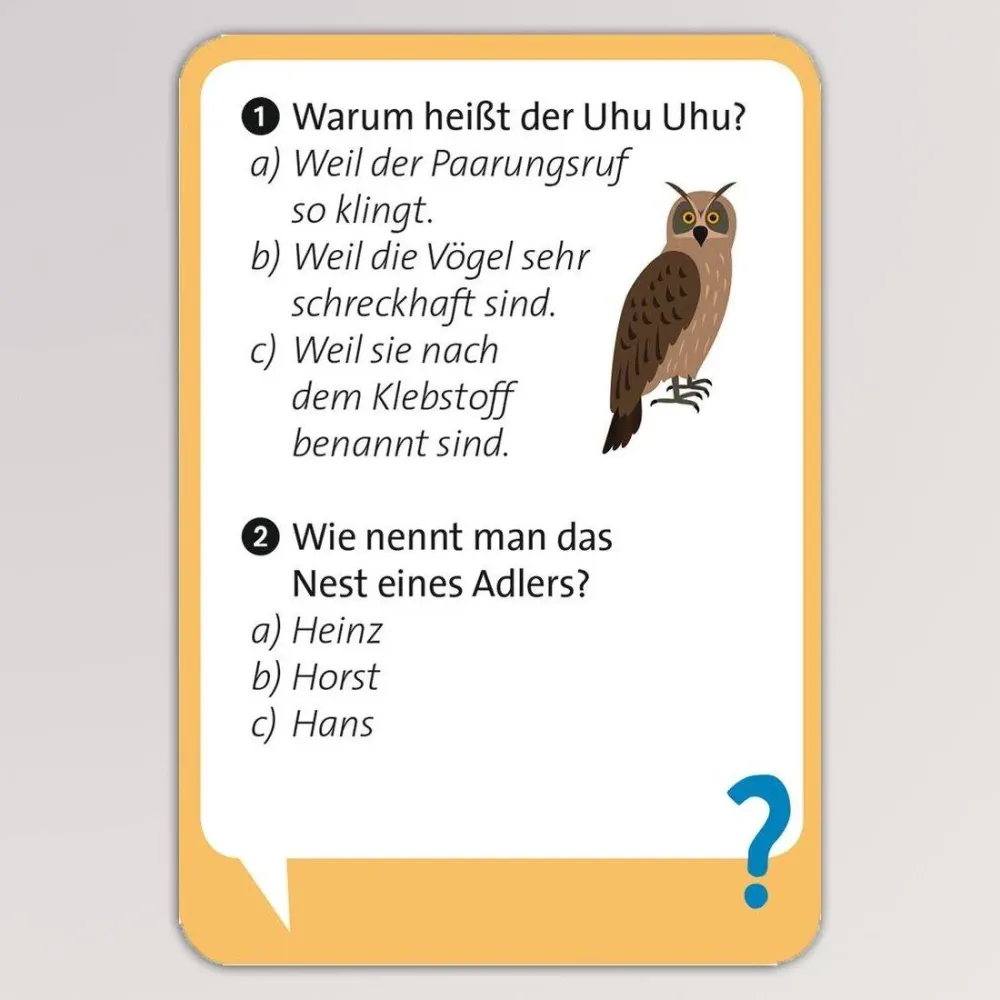 Pocket Quiz Junior, Tiere