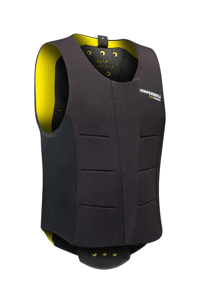 Pro Junior Ballistic Weste mit Rückenprotektor black/yellow 128