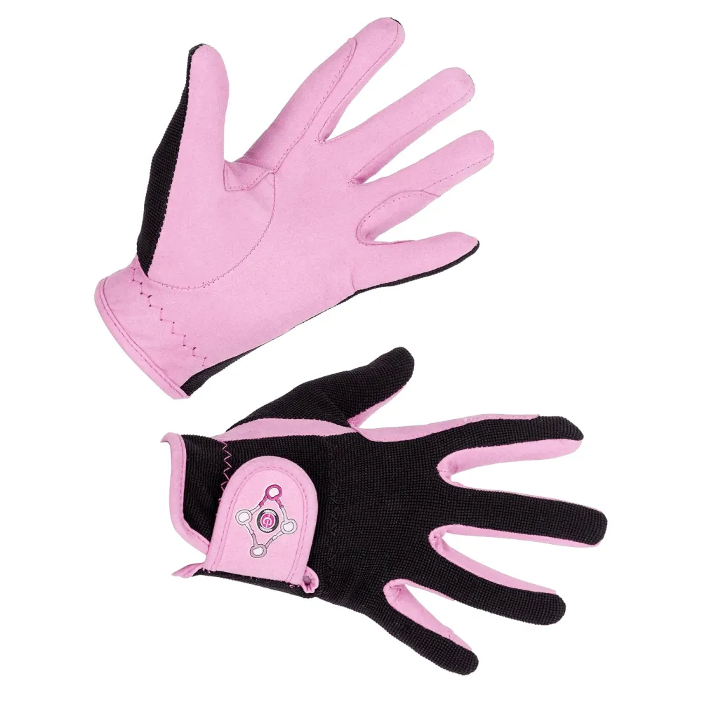 Reithandschuh Lilli Black/Pink Junior L