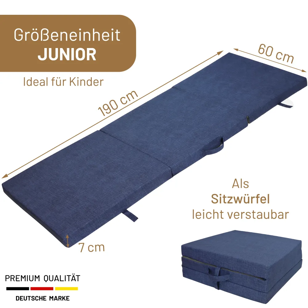 RelaxXL Klappmatratze Junior Blau
