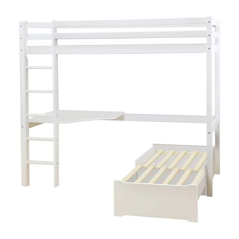 Hoppekids ECO Dream - MEGA Bett mit Lounge-Modul und Tischplatte - 90x200 cm. - Weiß