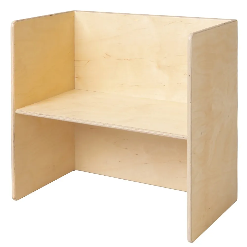 Würfeltisch aus Holz & Kinderbank – 75 x 75 x 40 cm