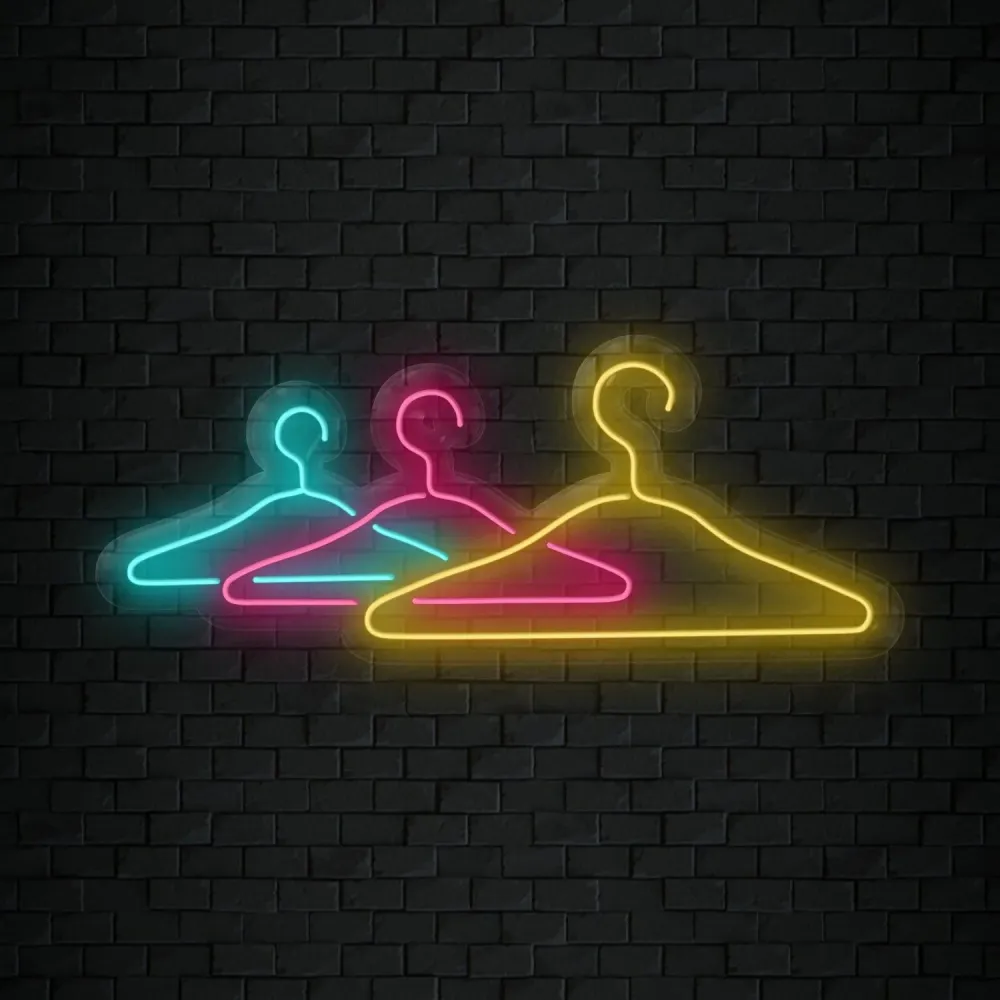 " Kleiderbügel" LED Neonschild Sign Schriftzug