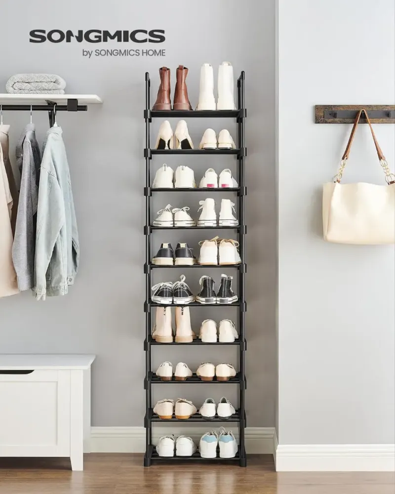 Schuhregal mit 10 Ebenen offener Schuhschrank