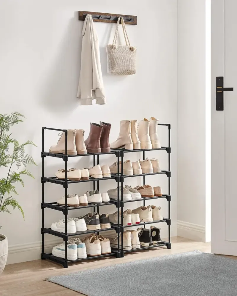 Schuhregal mit 10 Ebenen offener Schuhschrank