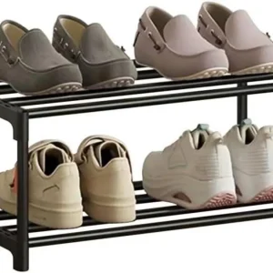 XIANGLV 2-stöckiges schlankes Schuhregal mit